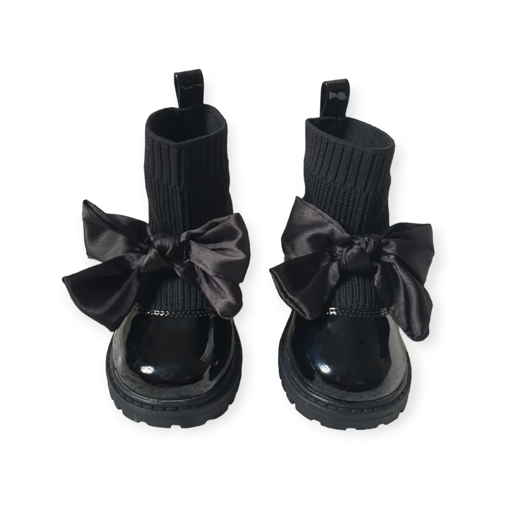Infant Girls Black Bow Sock Boots Little Bon s Boutique