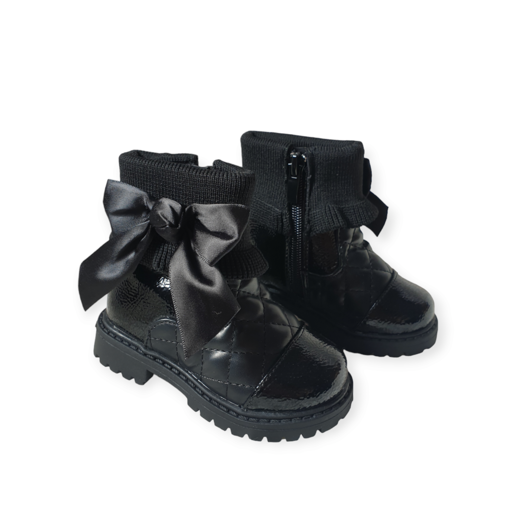 Infant girl black boots discount