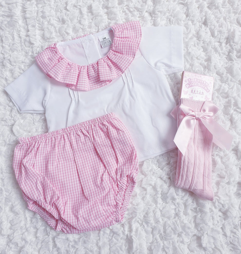 Baby Boys/Girls Gingham Jam Pants Set