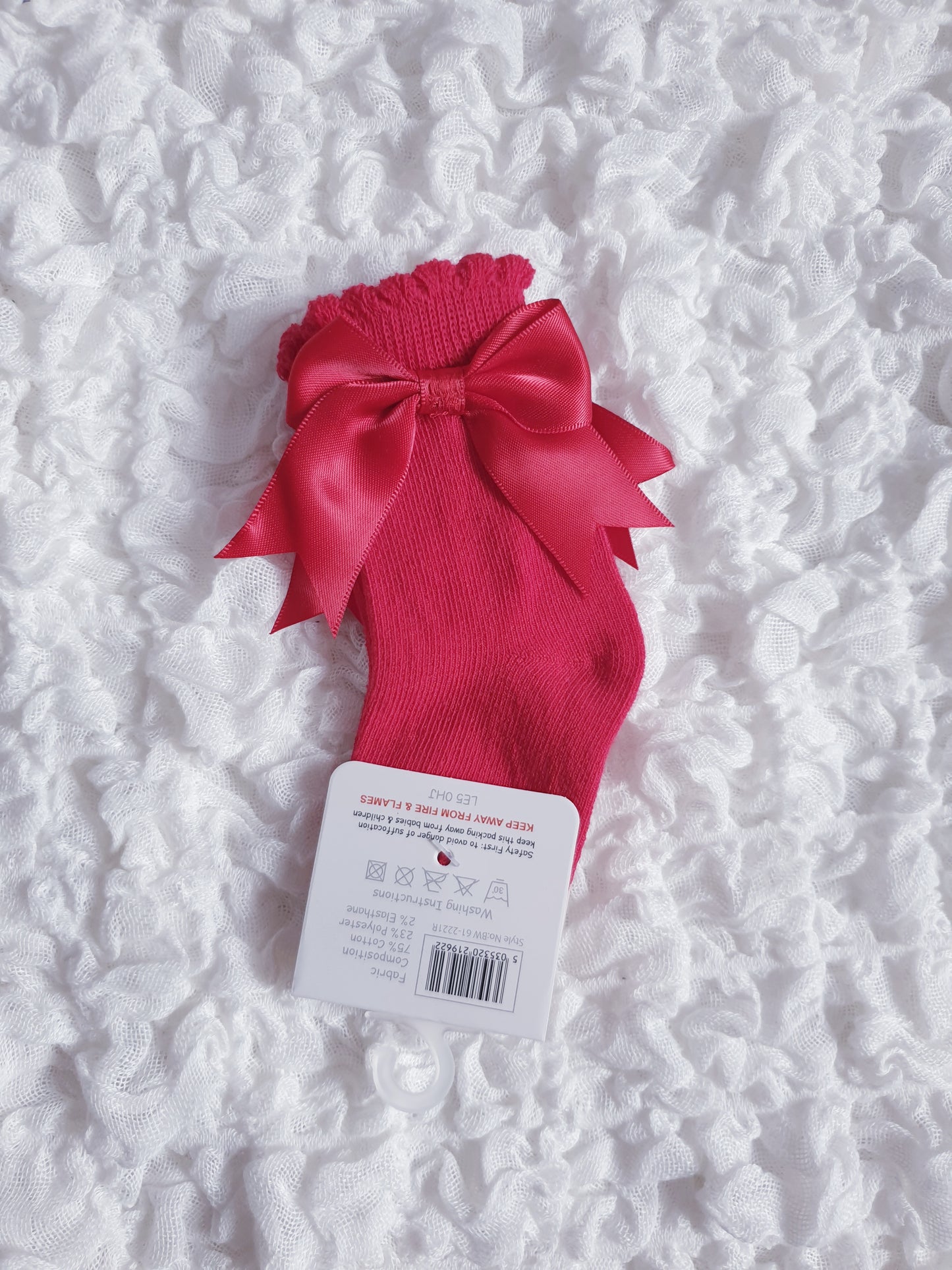 Red Ankle Bow Socks