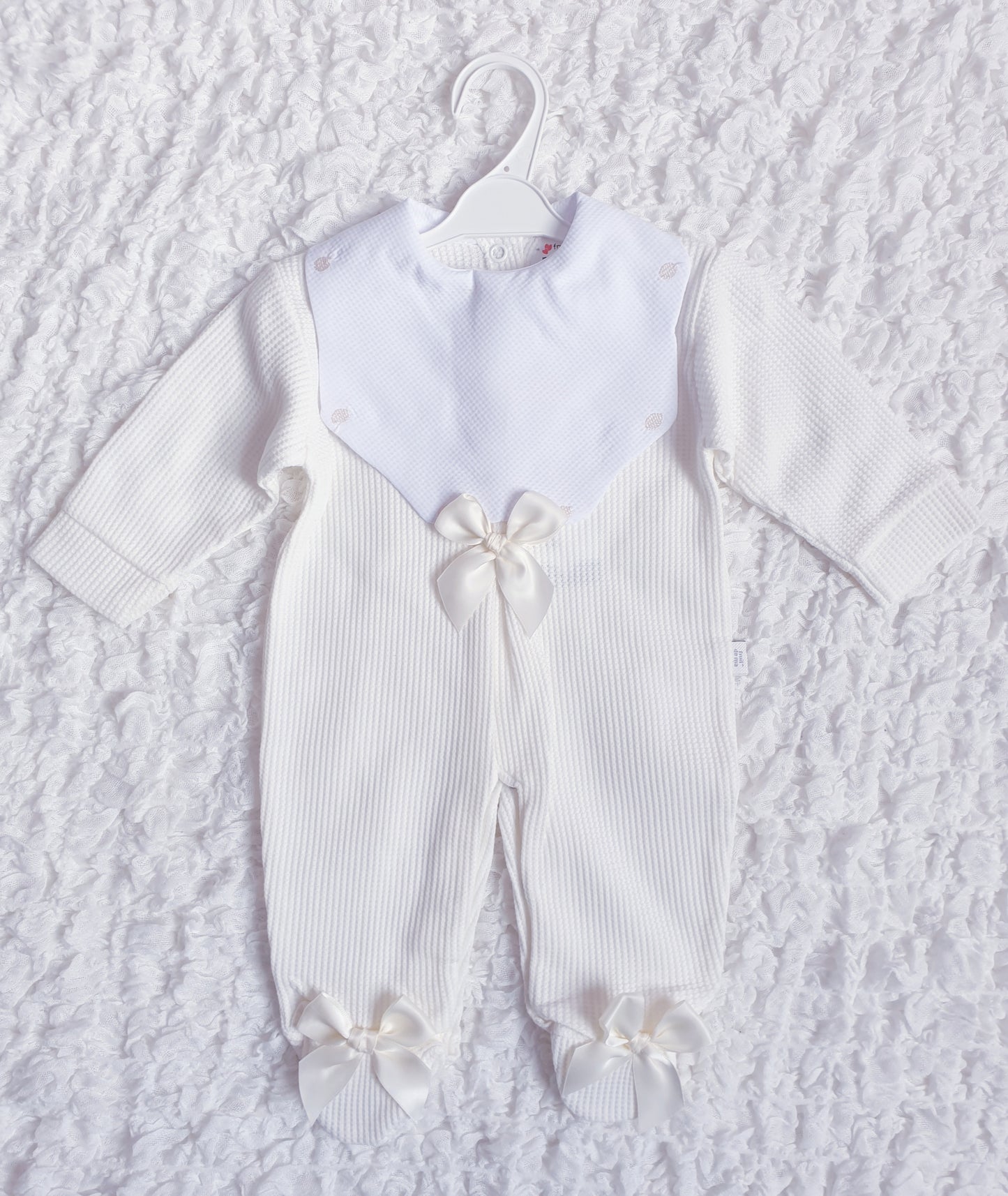 Baby Girls Spanish Ribbon Bow Babygrows