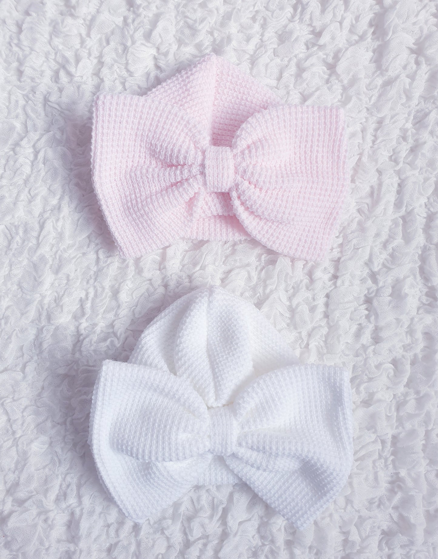 Baby Girls Pink/White Bow Turban Hat