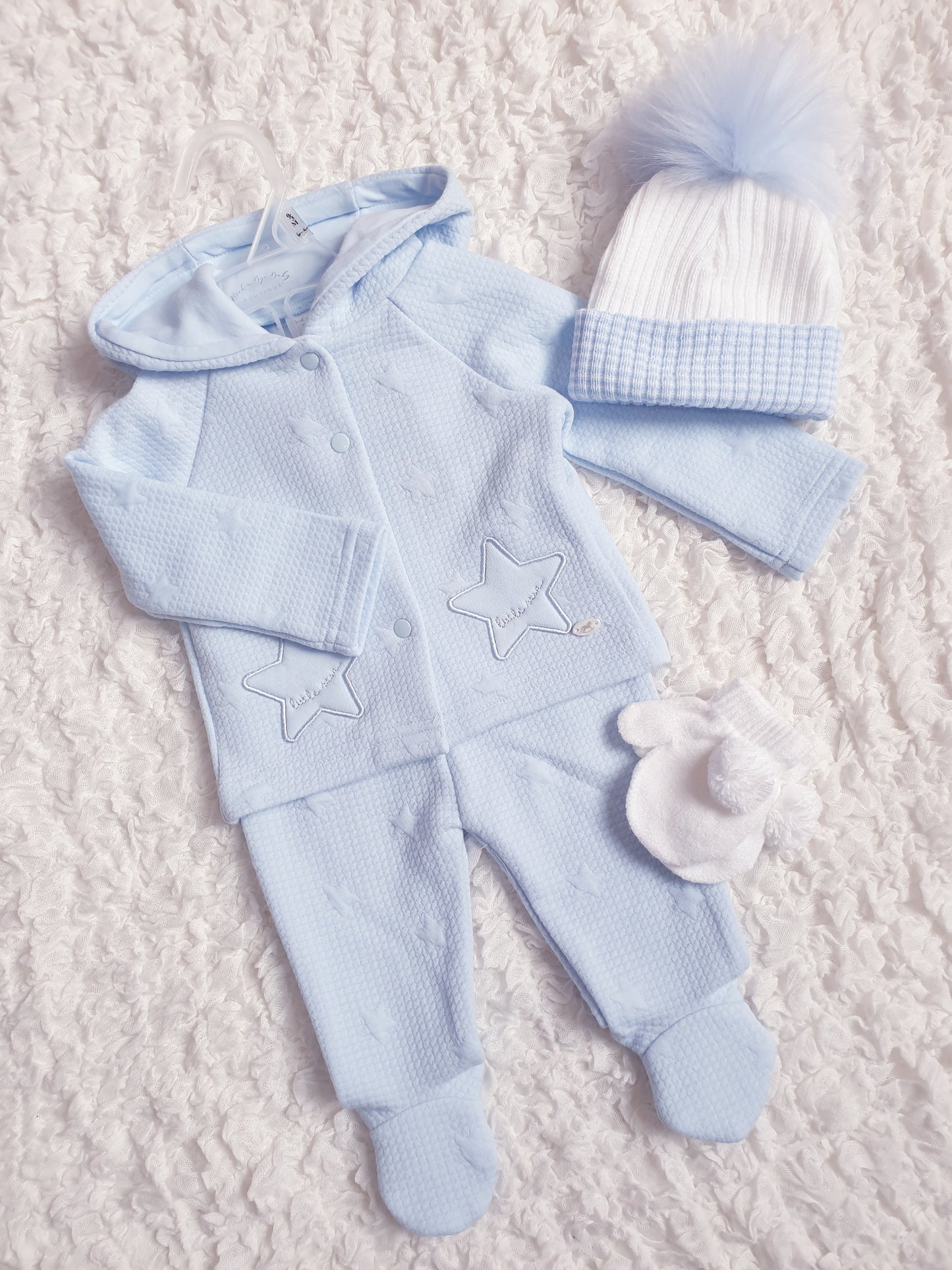 Baby Boys Blue Star Jacket Set