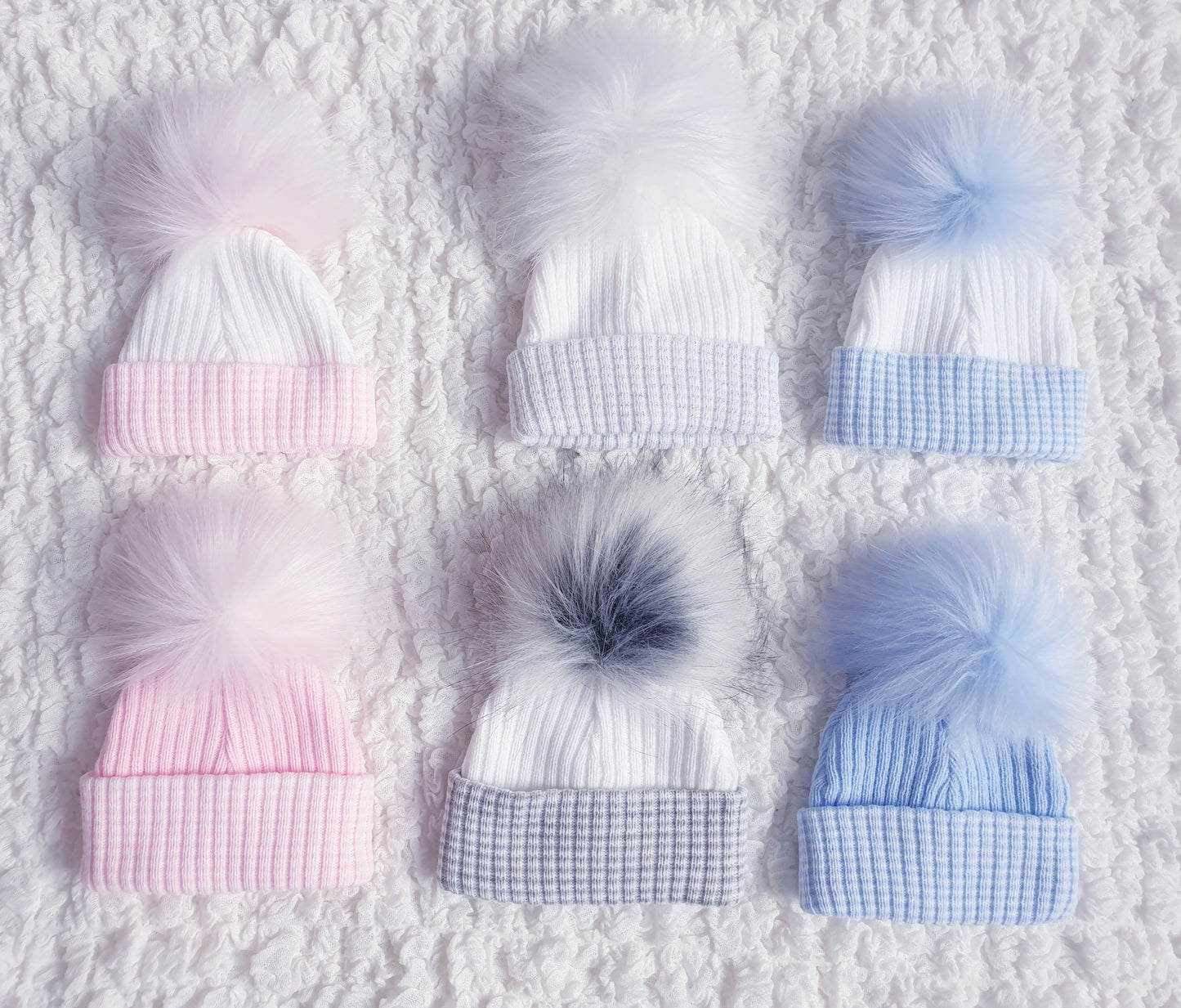 Baby Newborn Pom Pom Hats