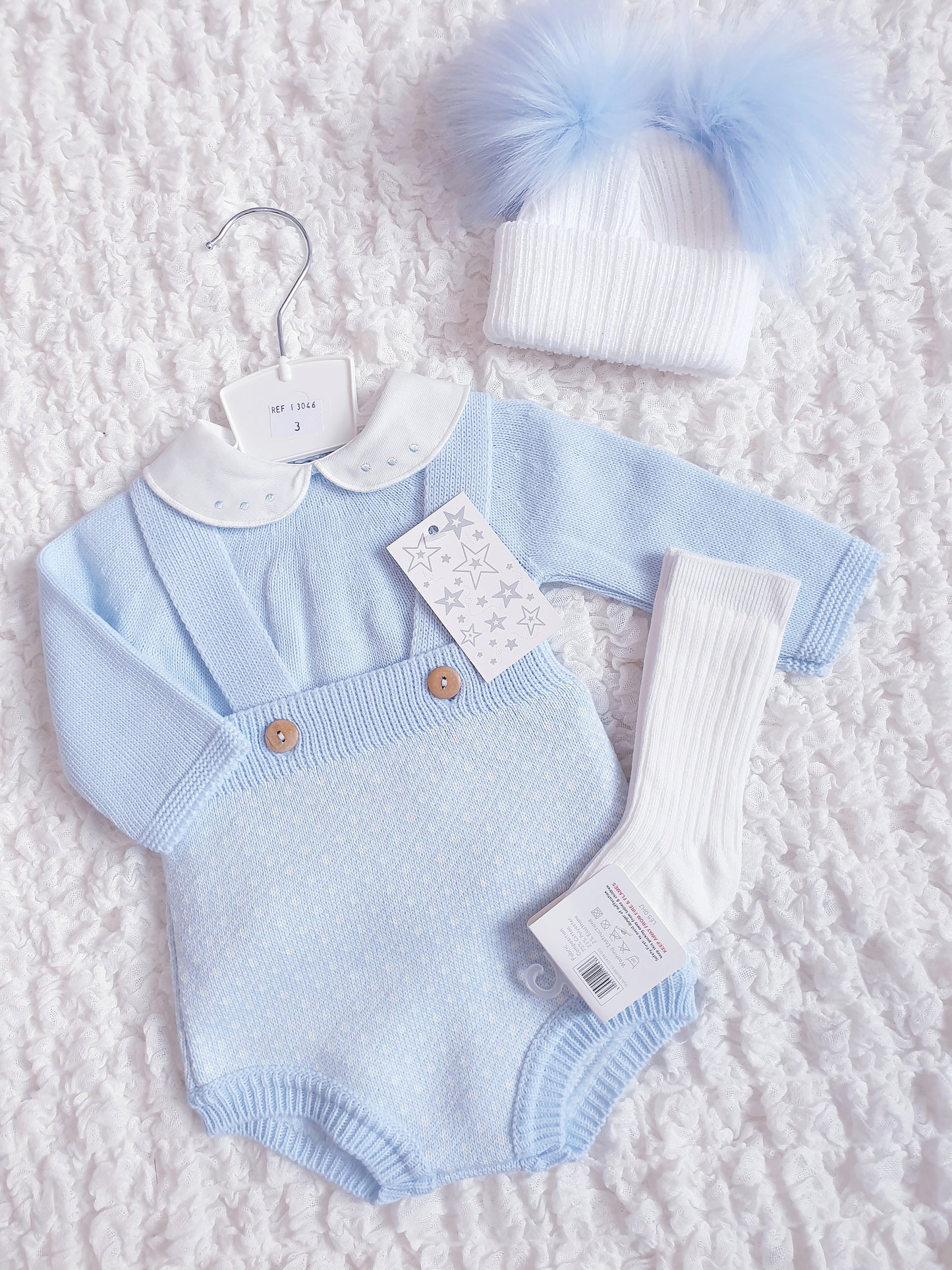Baby Boys Spanish Blue Knitted Jam Set