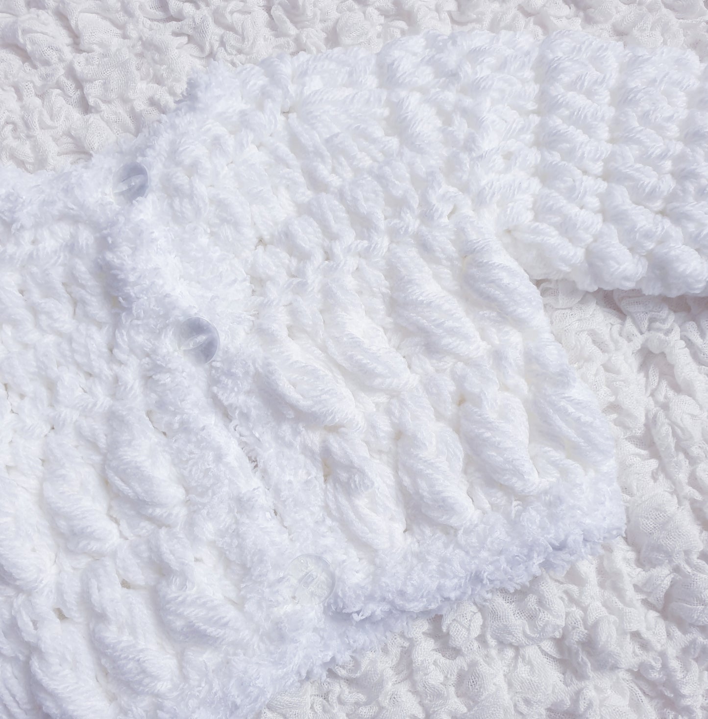 Baby White Hand Knitted Cardigan & Hat Set