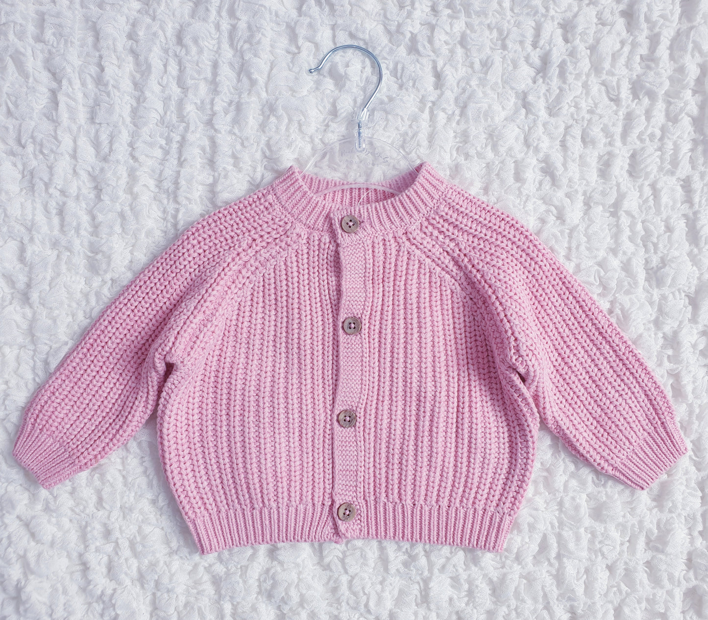 Baby Girls Pink "Little Love" Knitted Cardigan
