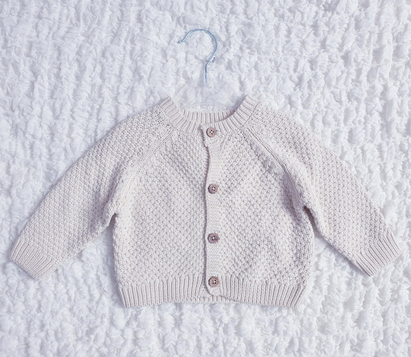 Cream "Little Bear" Knitted Cardigan