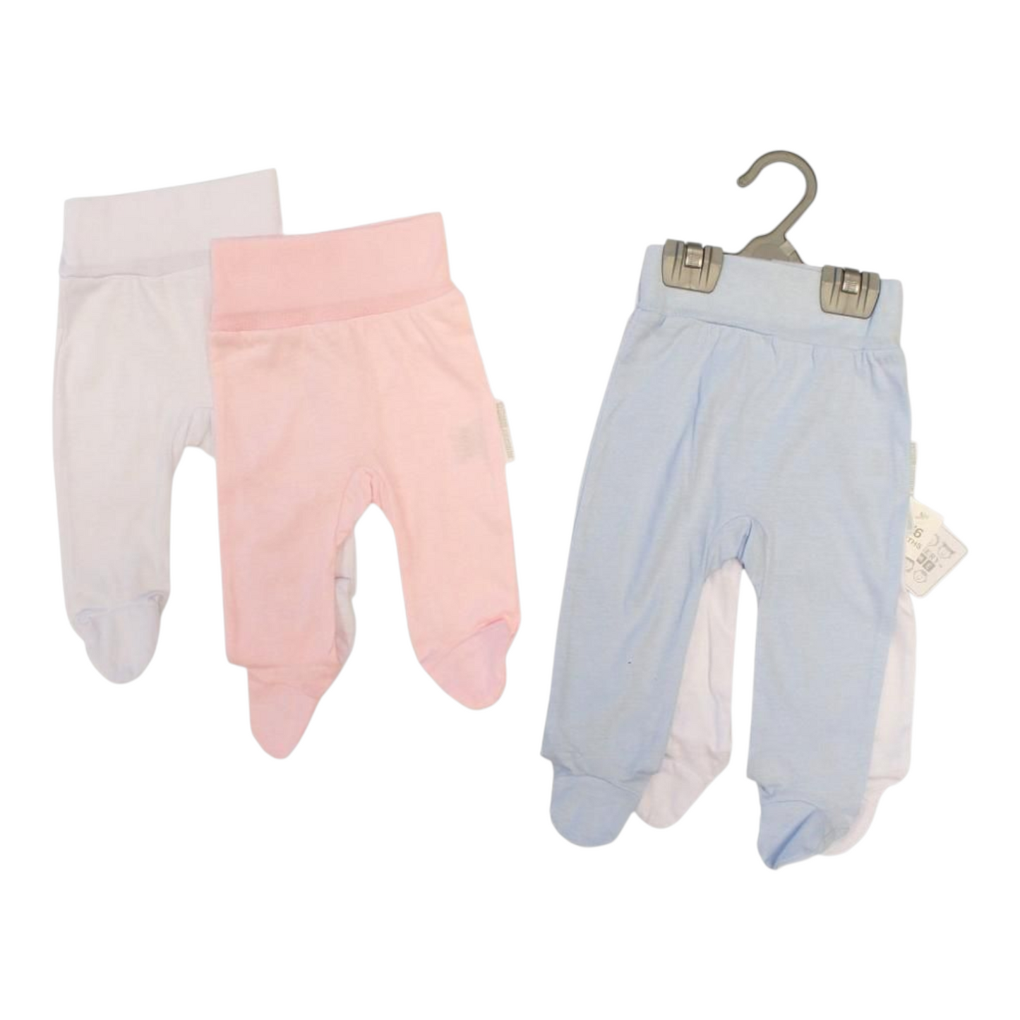 Baby Girls Boys Pink/Blue & White Leggings