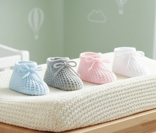Knitted Baby Bow Booties