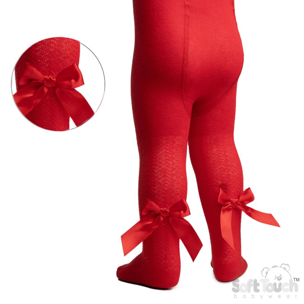 Girls Ribbon Bow Tights
