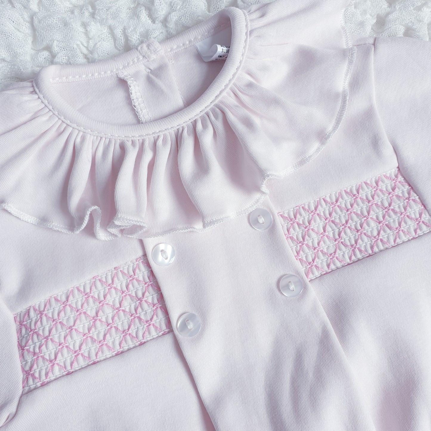 Baby Girls Boys Smocked Romper Lemon Pink Blue