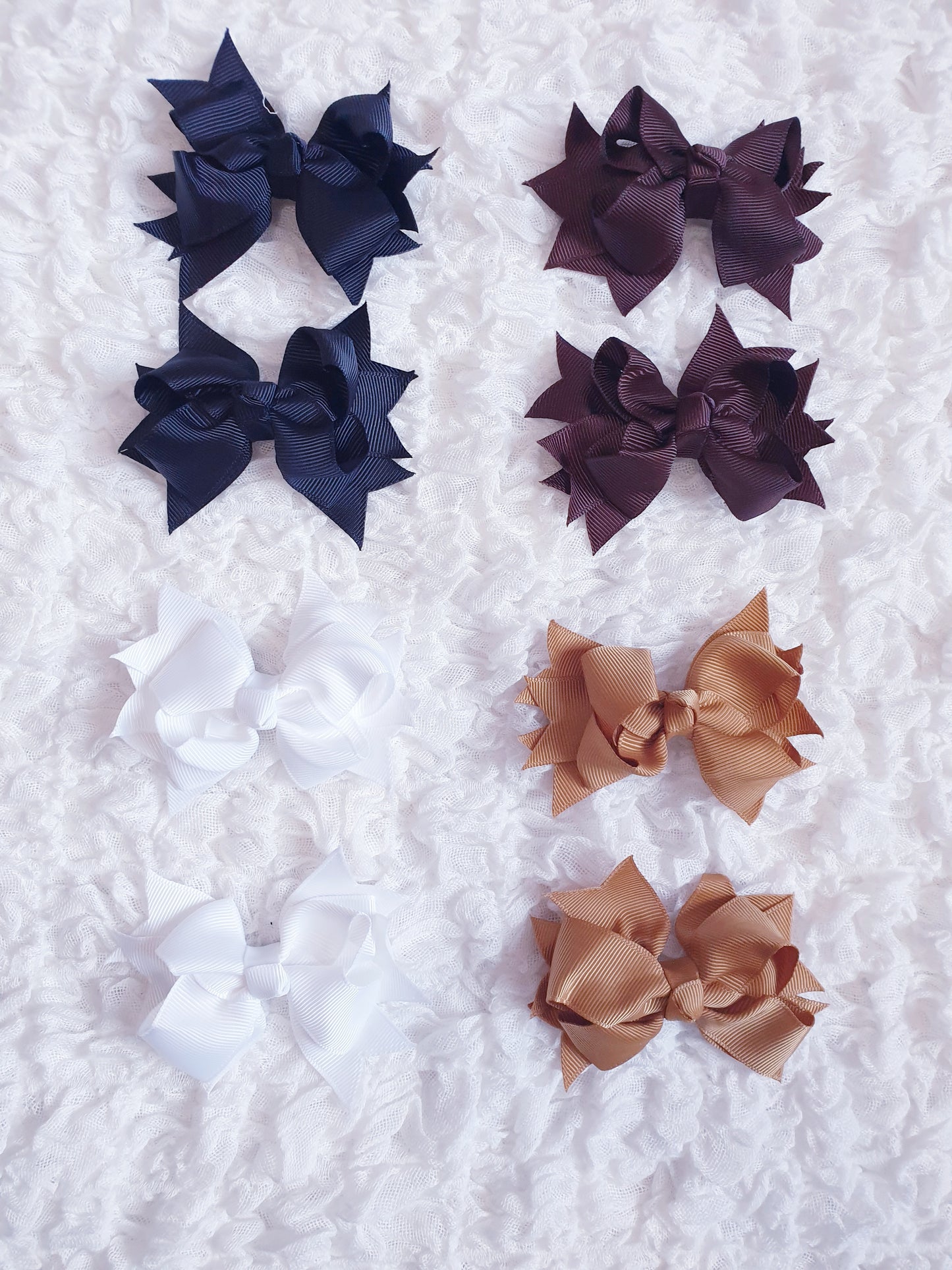 Medium Hair Bow Clips x2