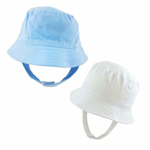 White/Blue Summer Bucket Hat