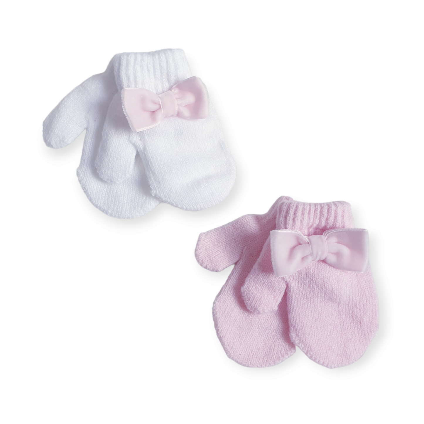 Baby Girls Bow Mittens 0-3Y