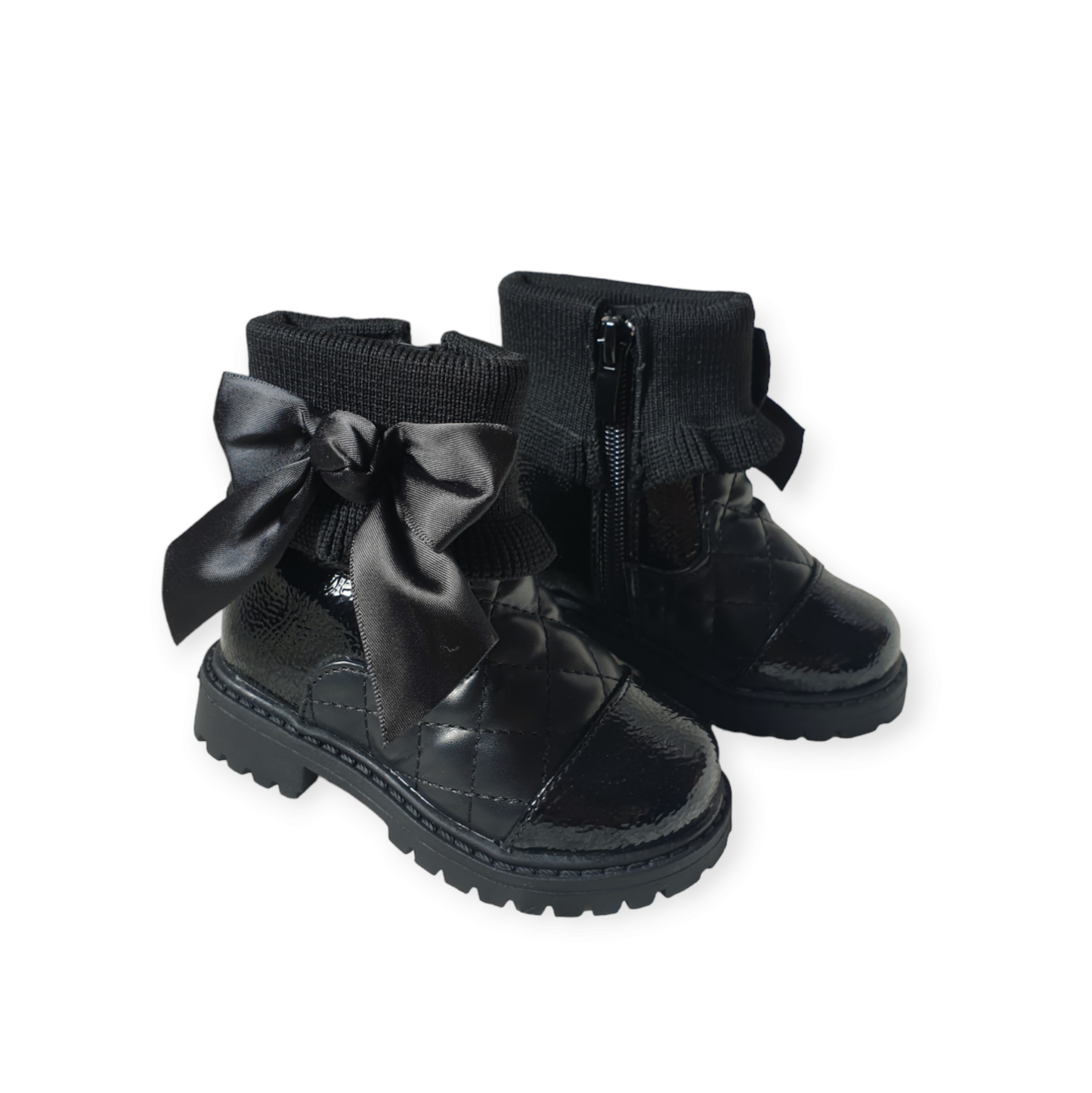 Infant Girls Black Bow Boots