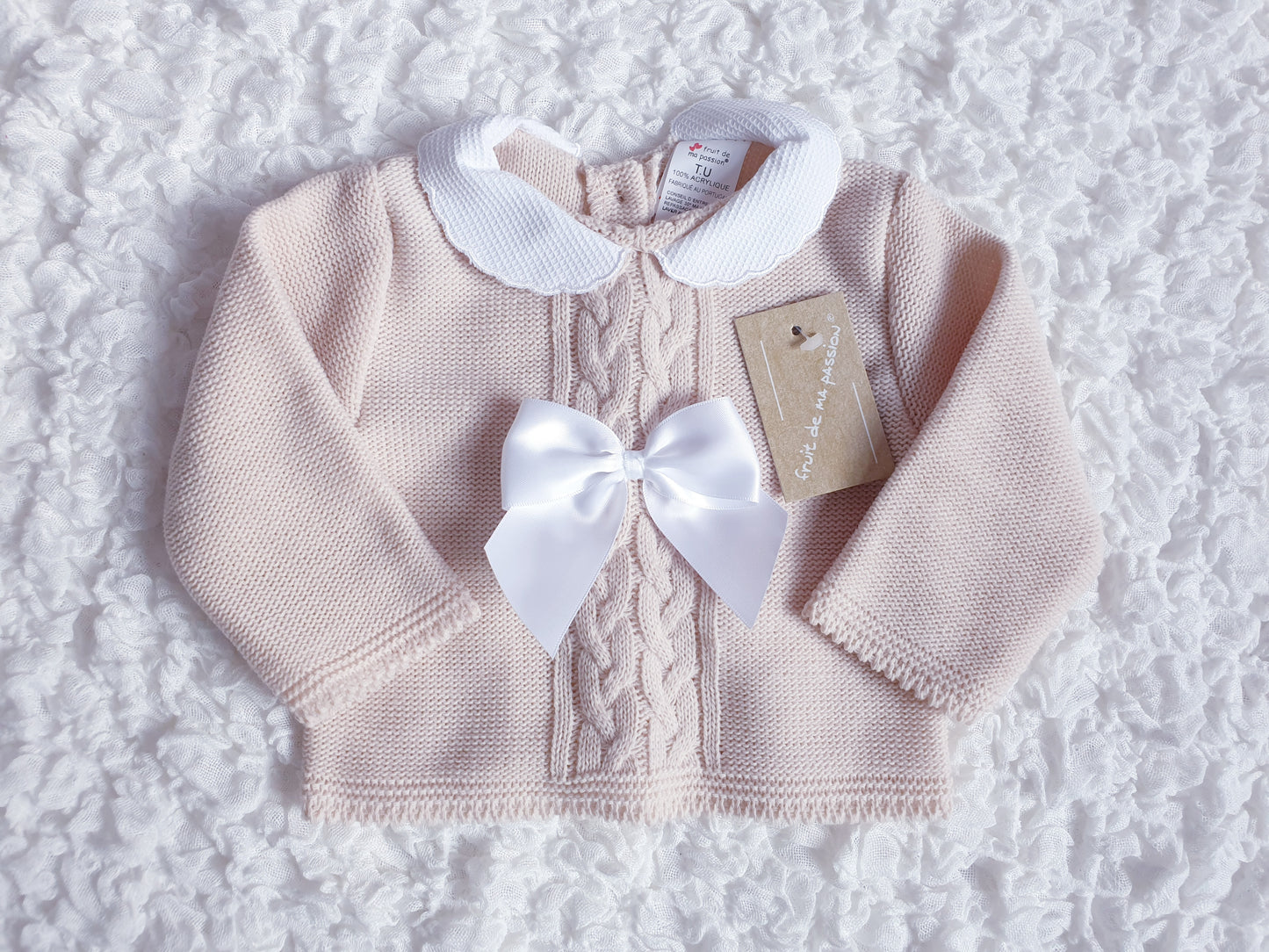 Beige Spanish Knitted 3 Piece Set