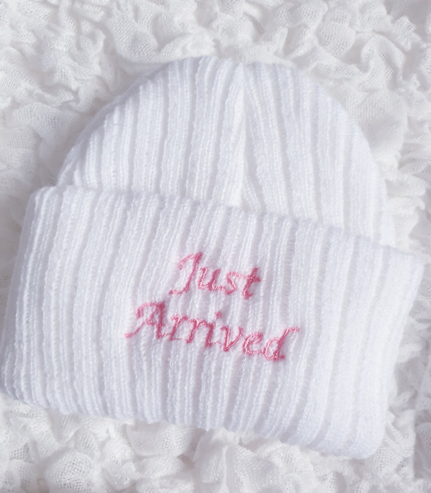 Newborn Baby Hat Hello World/Just Arrived