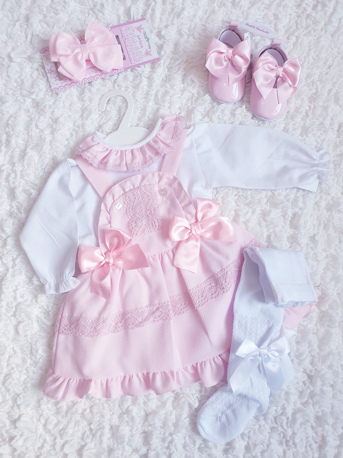 Girls Spanish Pink Dress & Blouse Set