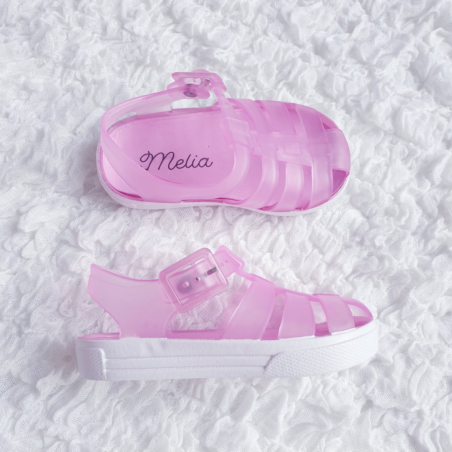 Girls Pink Jelly Sandals