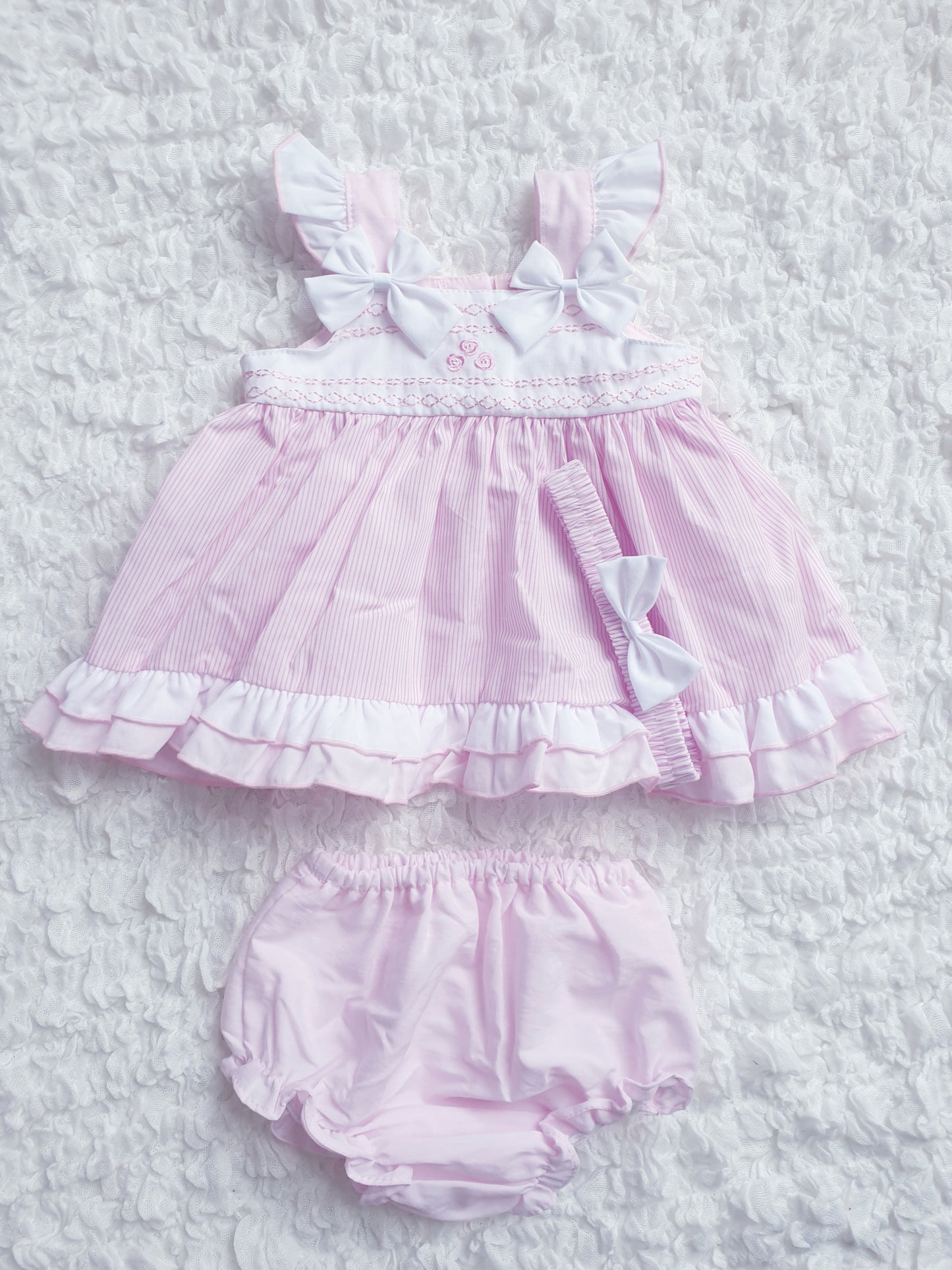 Baby Girls Pink Summer Dress Set