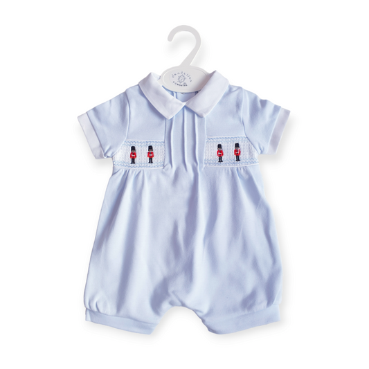 Baby Boys Dandelion Smocked Soldier Romper