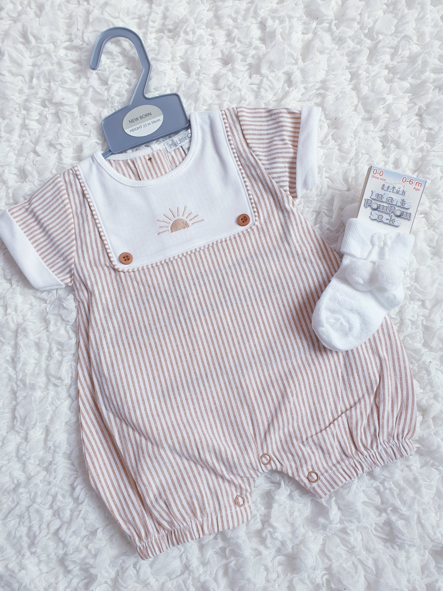 Baby Boys Biscuit/Beige Sunrise Romper