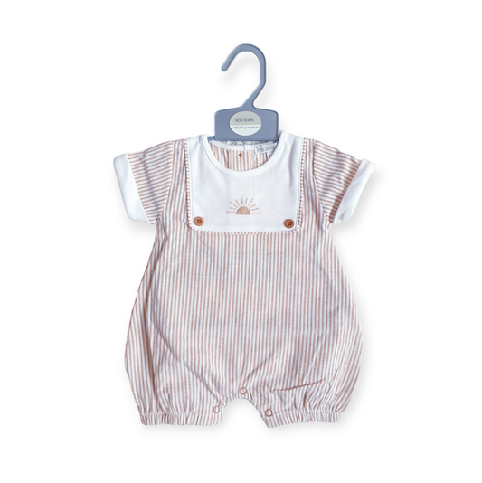 Baby Boys Biscuit/Beige Sunrise Romper