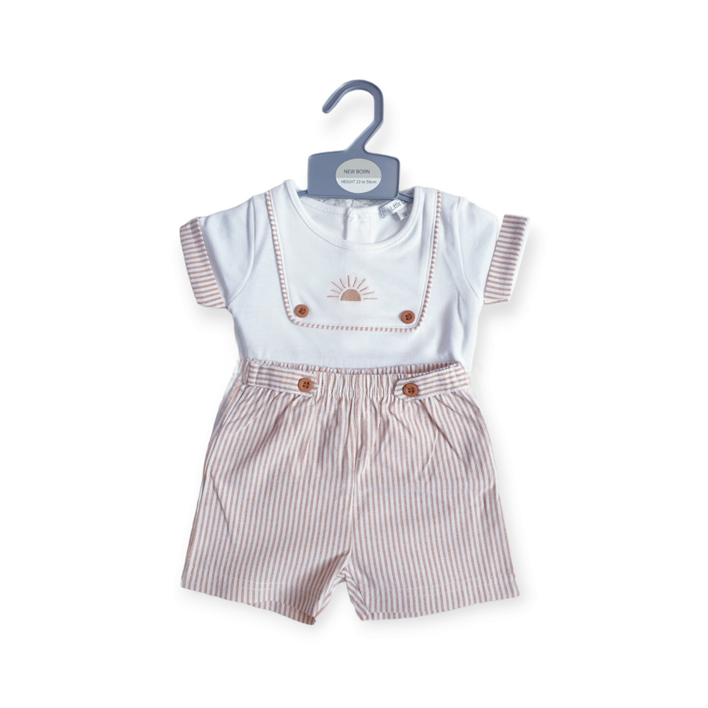 Baby Boys Biscuit/Beige Sunrise Shorts Set