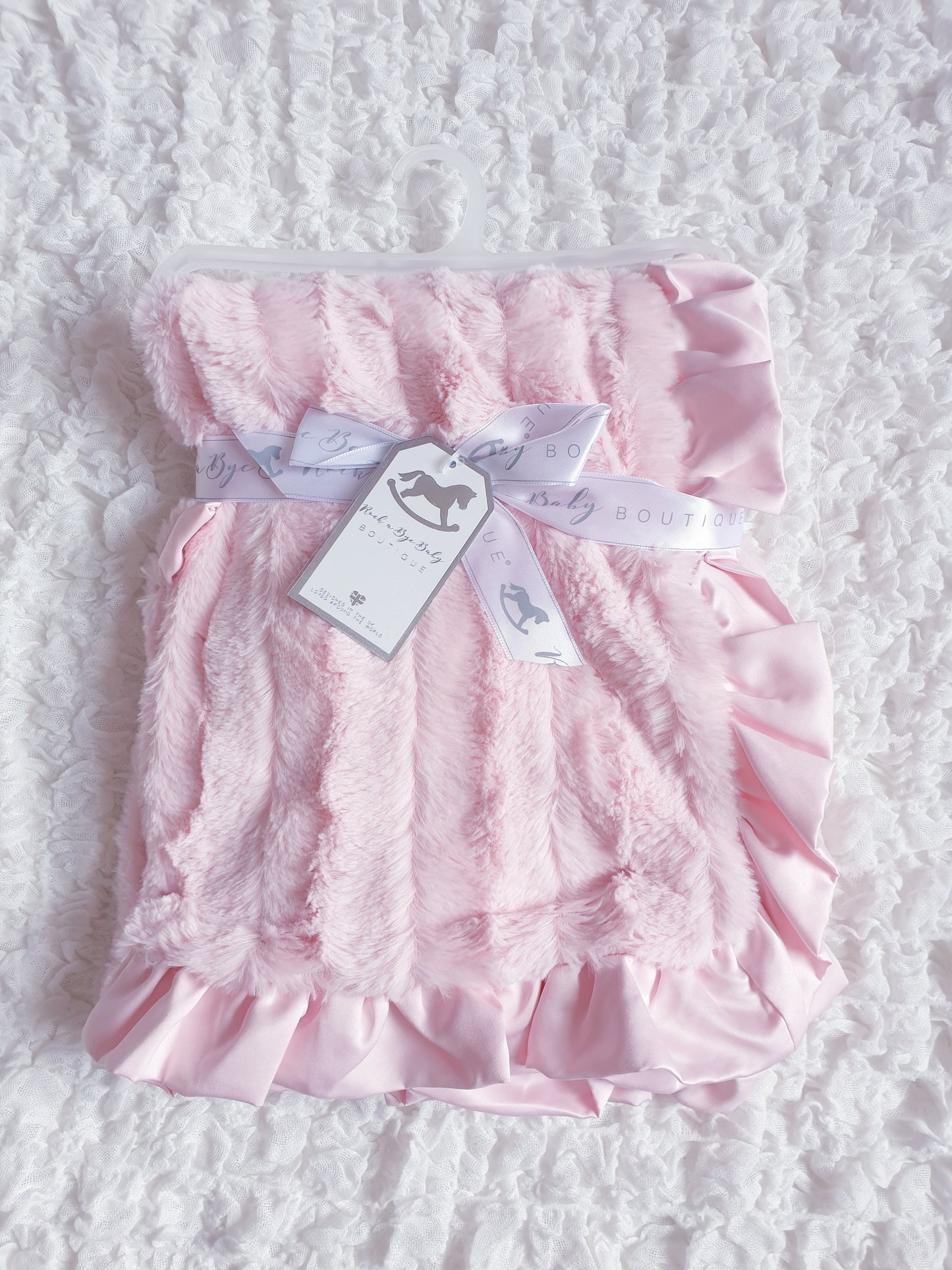 Baby Girls Pink Frilled Blanket