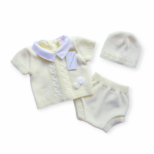 Lemon Spanish Knitted Jam Pants Set