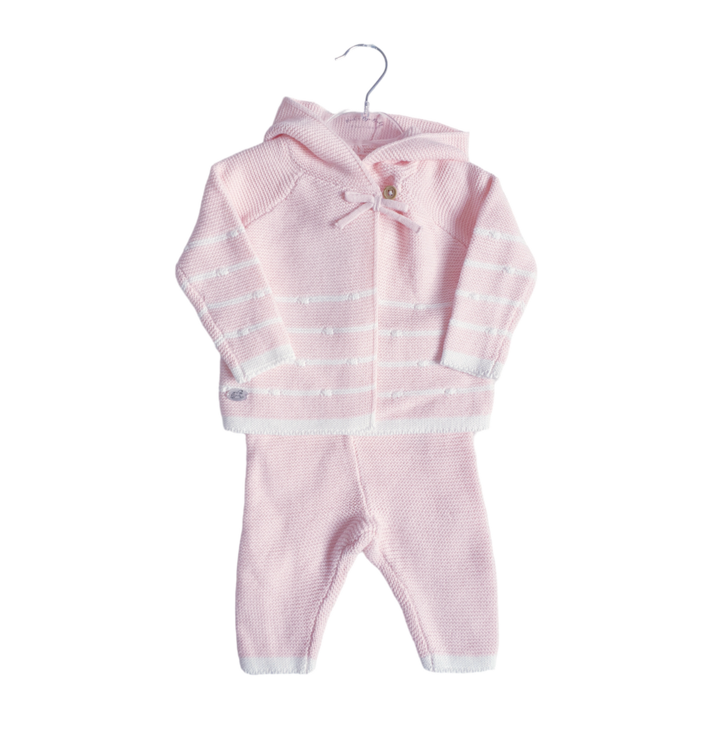 Baby Girls Pink Knitted Cardigan Set