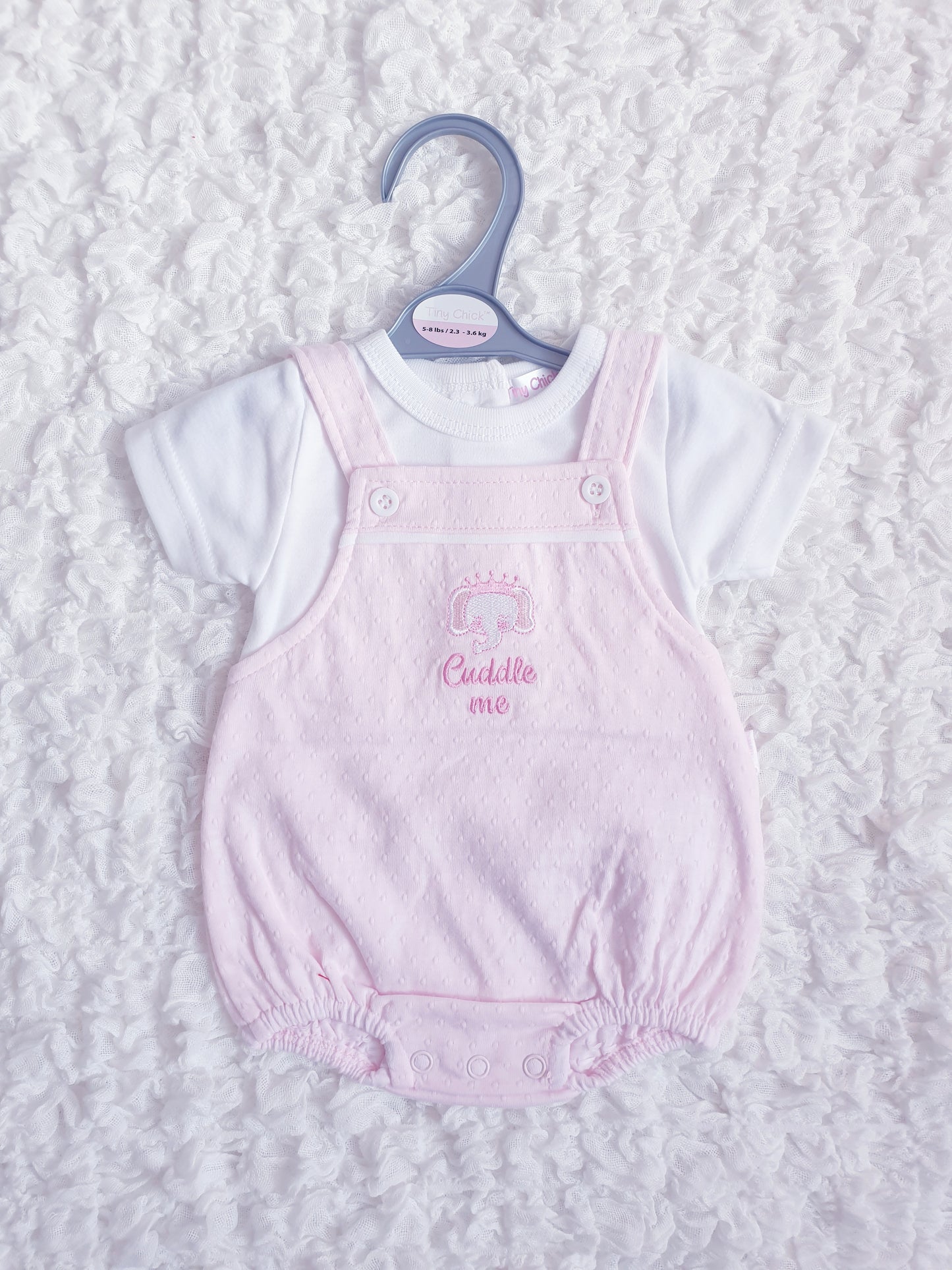 Baby Girls "Cuddle Me" Pink Romper 3-5/5-8lbs