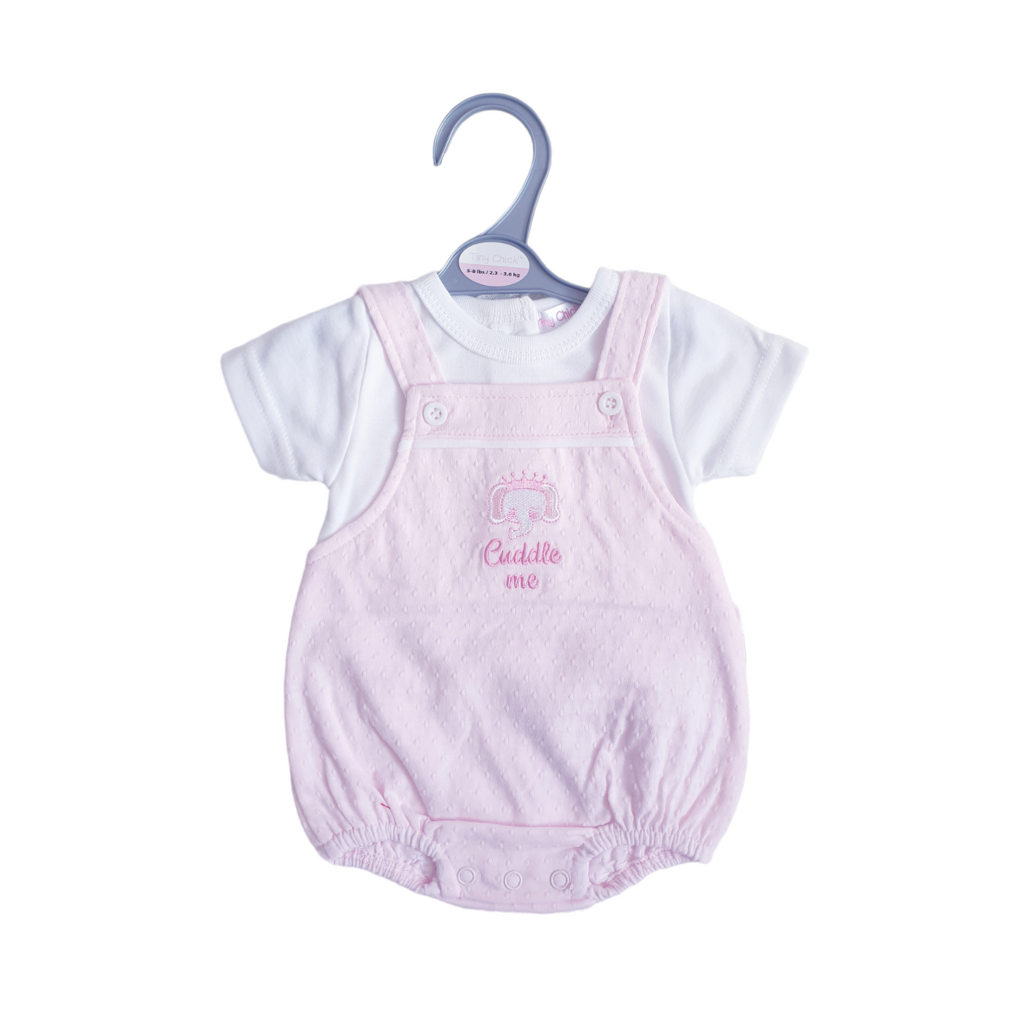 Baby Girls "Cuddle Me" Pink Romper 3-5/5-8lbs