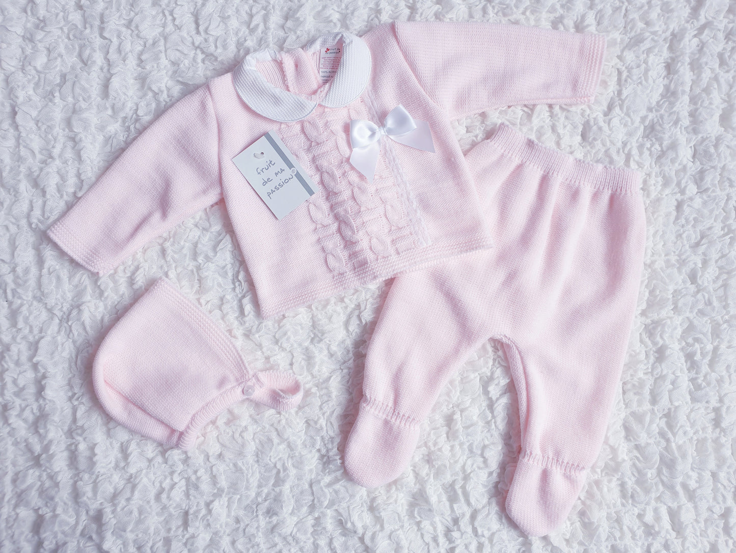 Baby Girls Spanish Pink Knitted Set