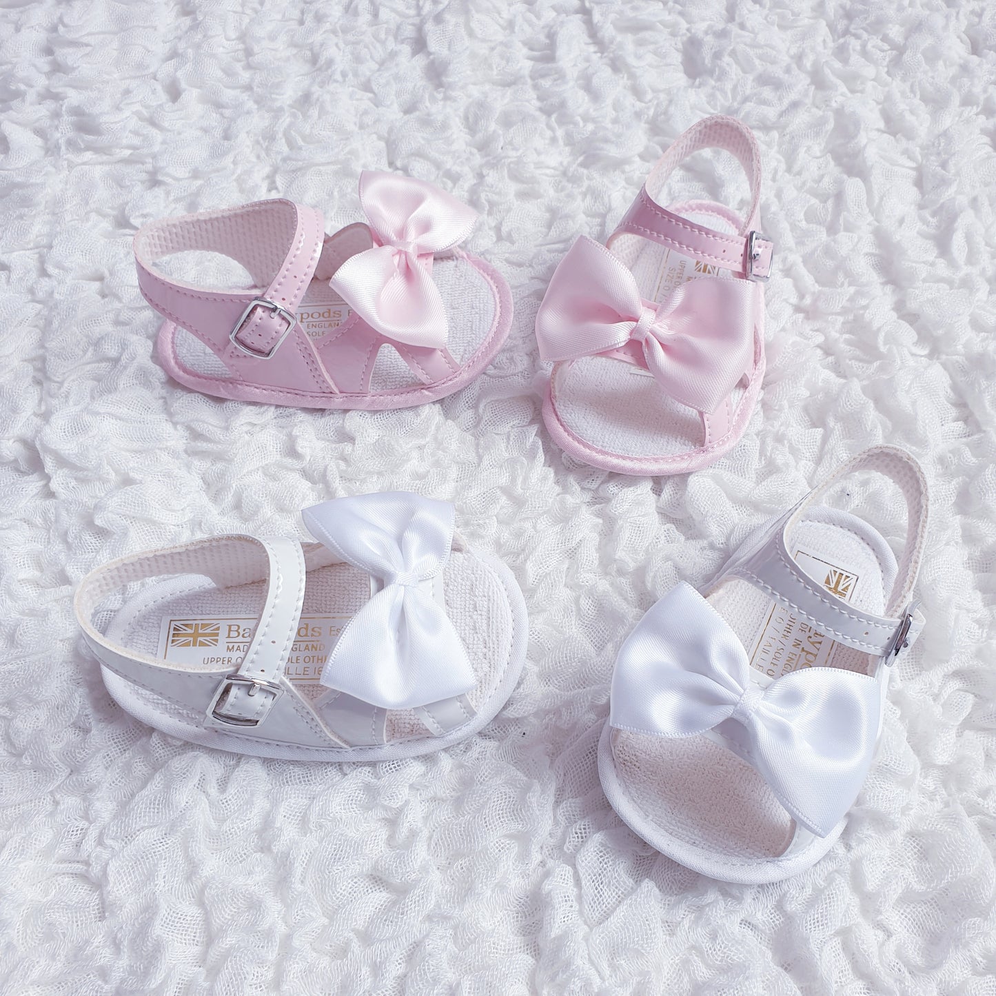 Baby Girls White Soft Sole Sandals