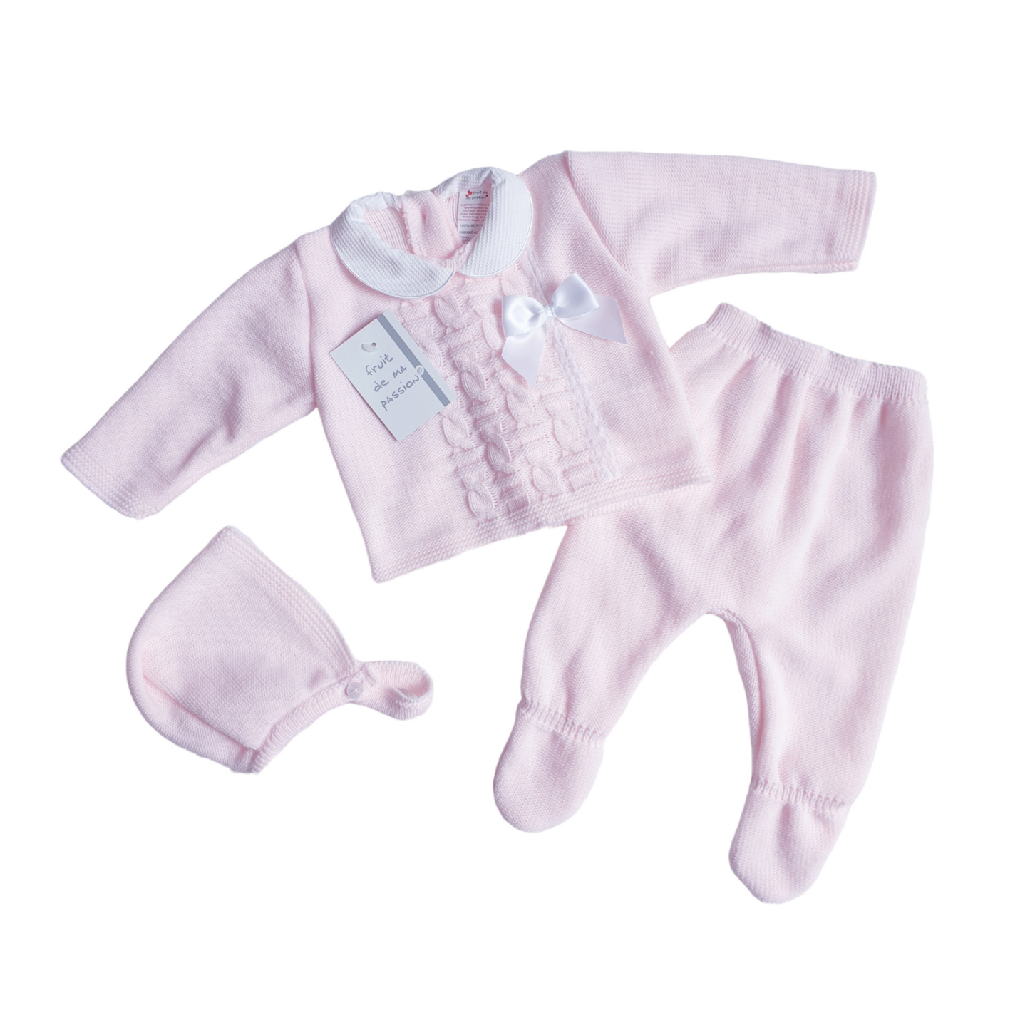 Baby Girls Spanish Pink Knitted Set