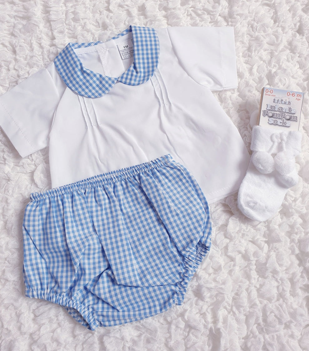 Baby Boys/Girls Gingham Jam Pants Set