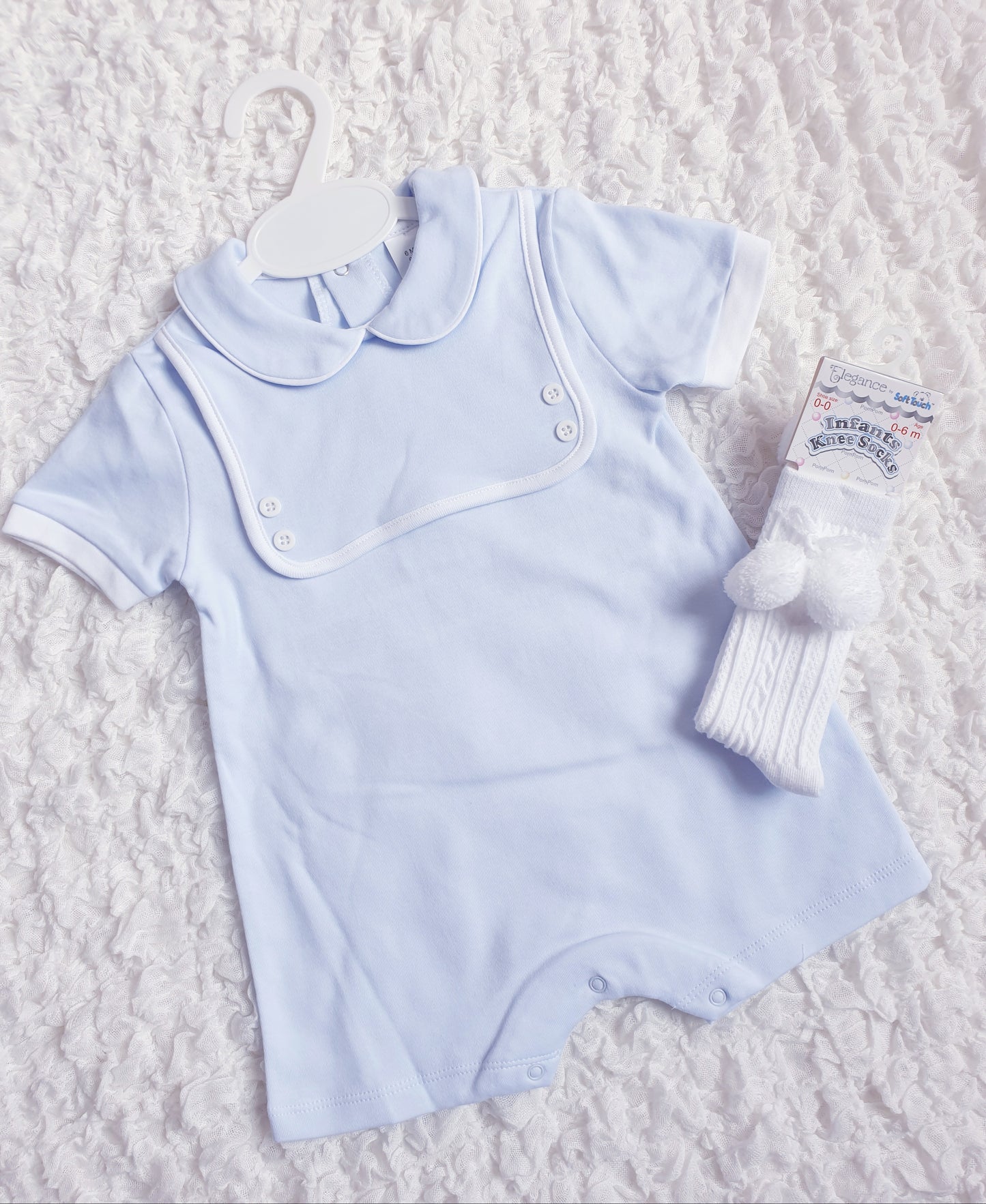 Baby Boys Spanish Lemon/Blue Short Romper