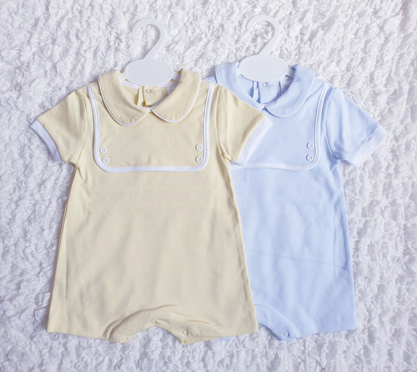 Baby Boys Spanish Lemon/Blue Short Romper