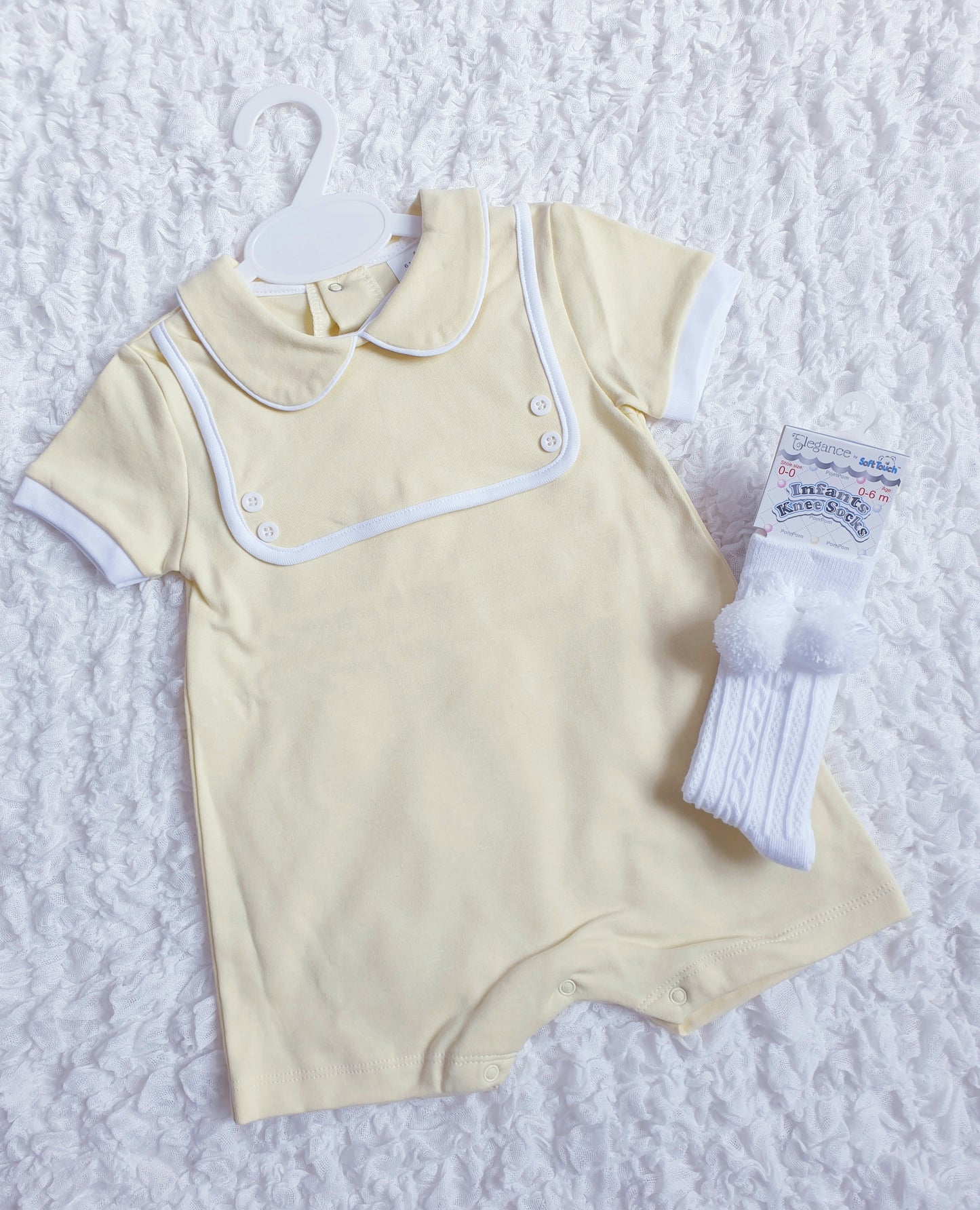 Baby Boys Spanish Lemon/Blue Short Romper