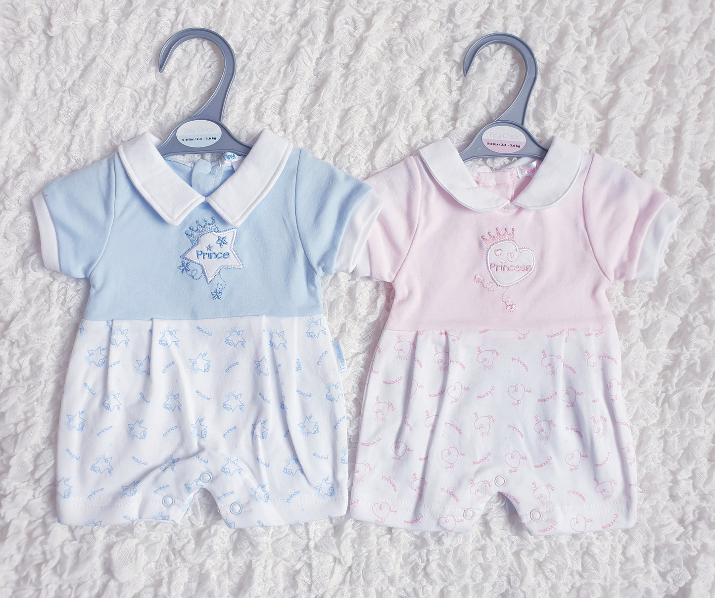 Baby Girls/Boys Prince/Princess Romper 3-5lbs 5-8lbs