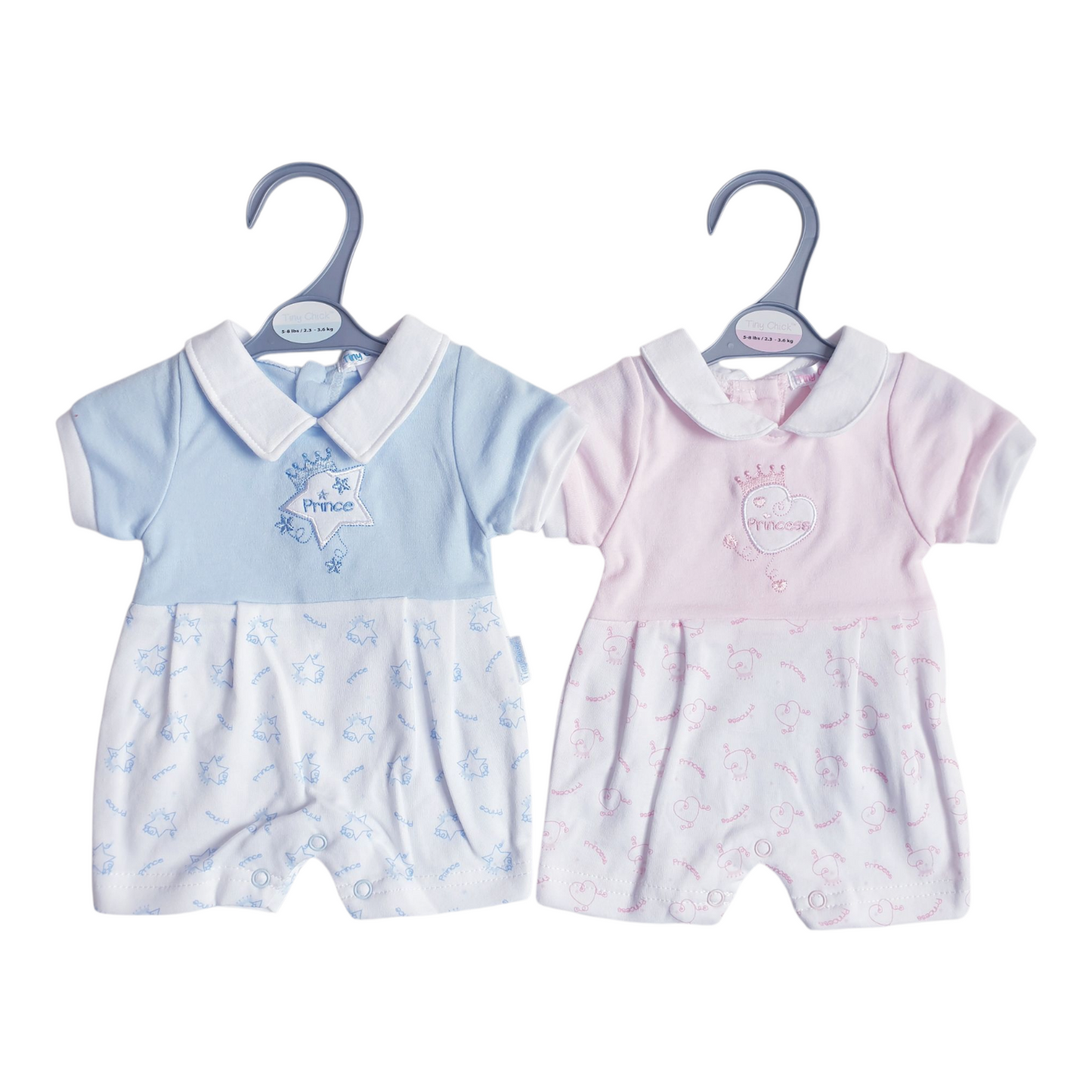 Baby Girls/Boys Prince/Princess Romper 3-5lbs 5-8lbs