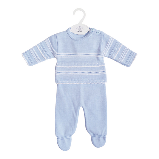 Baby Boys Dandelion Blue Knitted 2 Piece Set