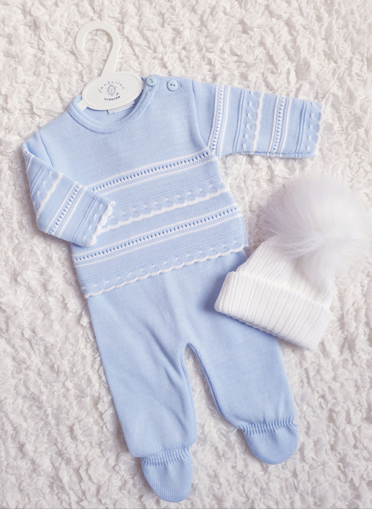 Baby Boys Dandelion Blue Knitted 2 Piece Set