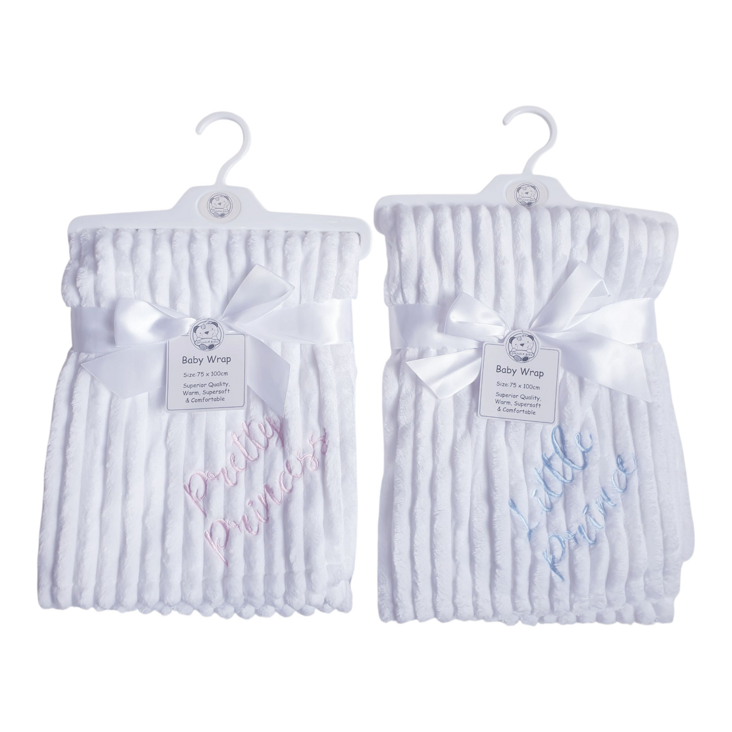 Baby Pretty Princess/Little Prince White Stripe Wrap/Blanket