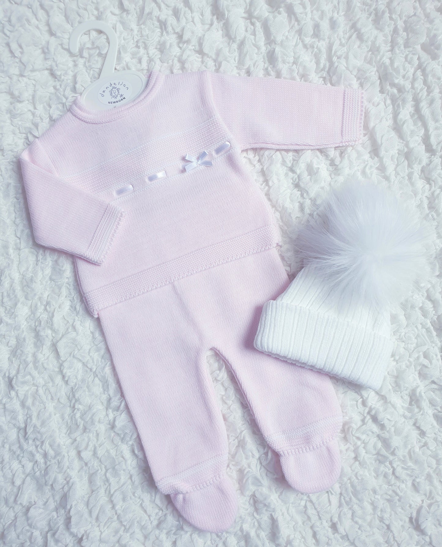 Baby Girls Dandelion Pink Knitted 2 Piece Set