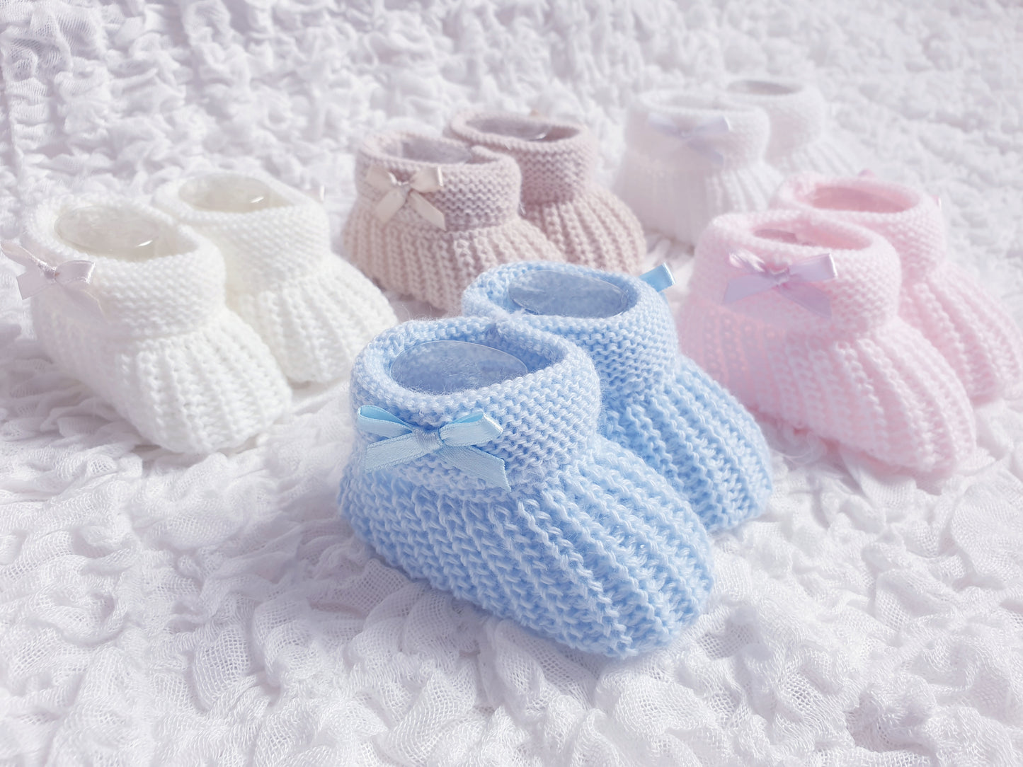 Baby Knitted Bow Booties