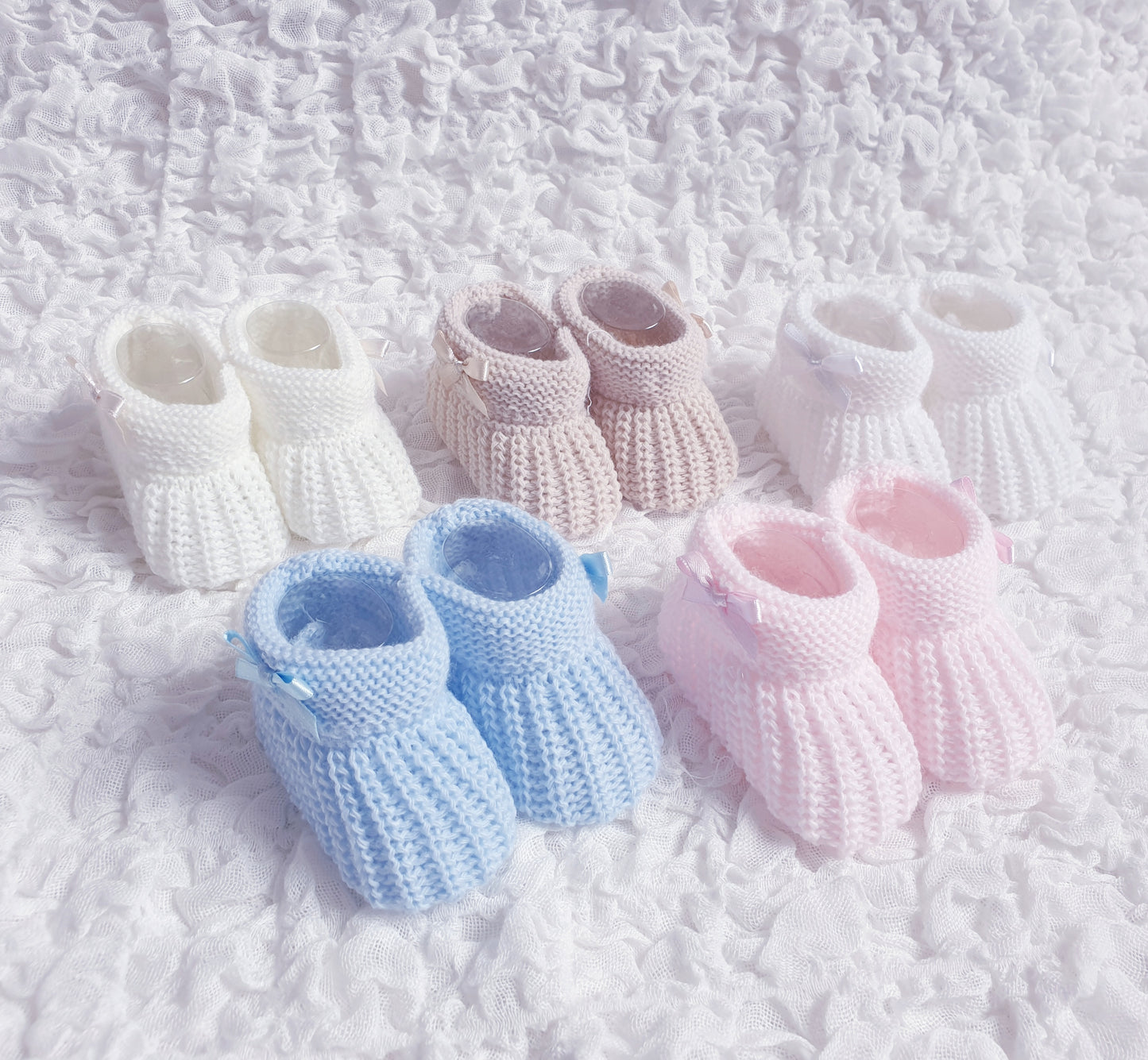 Baby Knitted Bow Booties