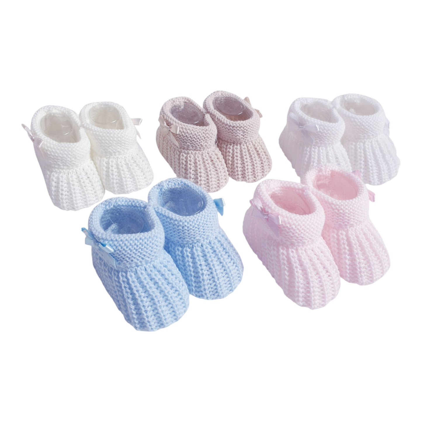 Baby Knitted Bow Booties